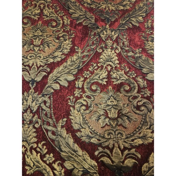 CROSCILL Imperial Empress CURTAIN Panels Red Gold Tapestry Drapery Set Of 2 - Picture 3 of 5